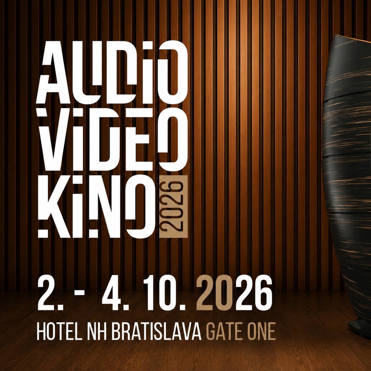 AUDIO VIDEO KINO 2026 – 2. až 4. októbra, Hotel NH Bratislava Gate One